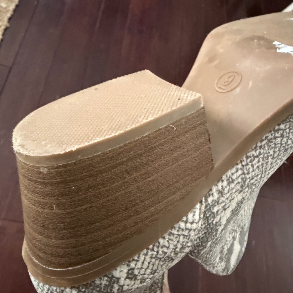 Universal Thread Gray Snakeskin Heeled Boots - image 4